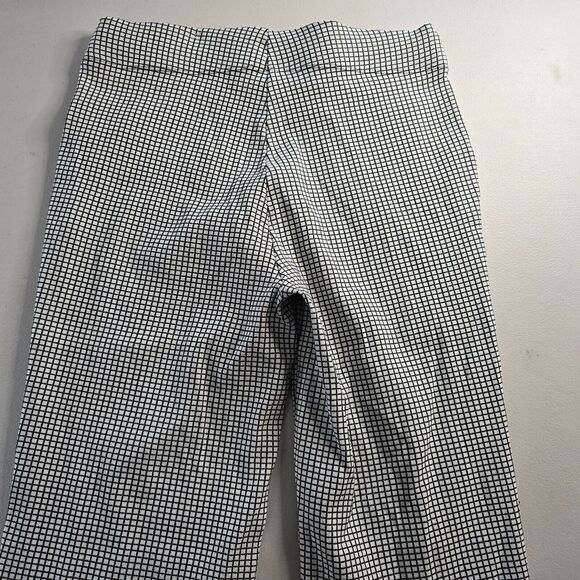 Max Studio Dress Pants Women's M Grey Black White Check Flat Front Pockets - Picture 13 of 16
